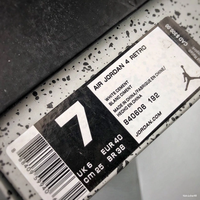 Cheap TBkick 840606-192 4 Jordan OG White (nike) Air Cement 0802